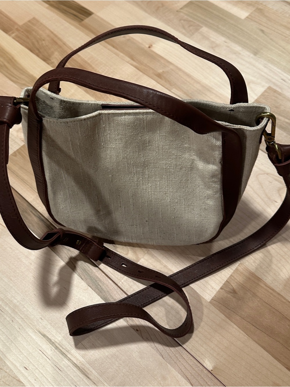 Madewell Sydney Crossbody Bag - leather and canvas